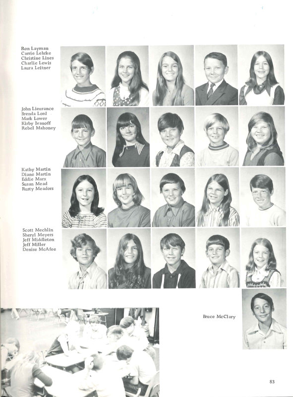 Big Walnut Elementary School. Galena, Harlem, Sunbury, Middle School. 1972-1973 (p. 85)