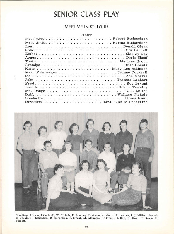 Big Walnut High School Yearbook. 1954: The Flame (p. 70)