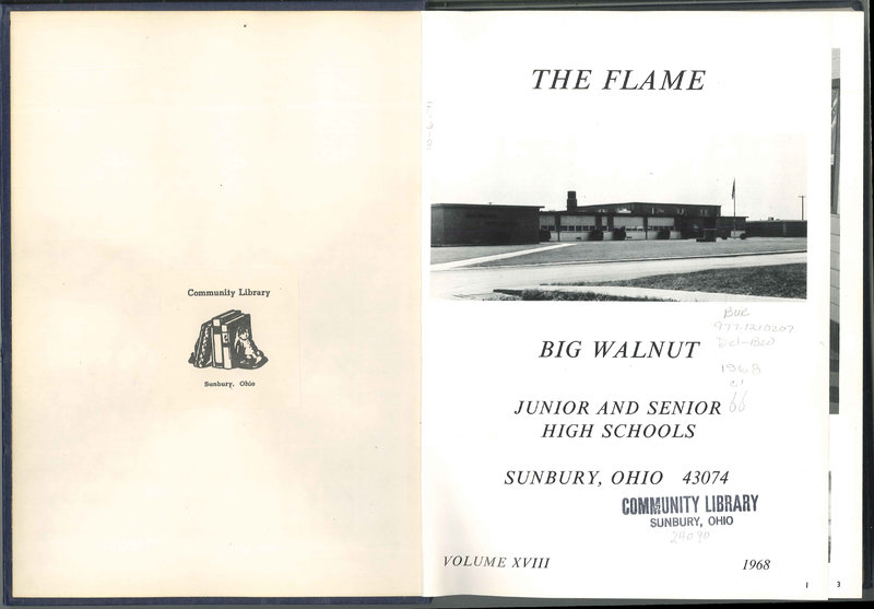 Big Walnut High School Yearbook. 1968: The Flame (p.3)