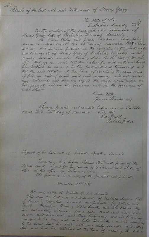 Delaware County Ohio Will Records Vol. 4 1859-1869 (p. 456)