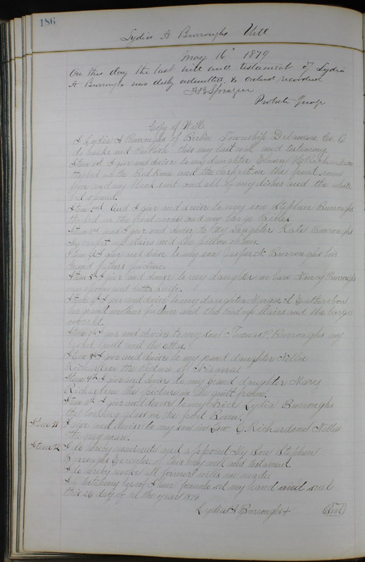 Delaware County Ohio Will Records Vol. 6 1876-1883 (p. 243)