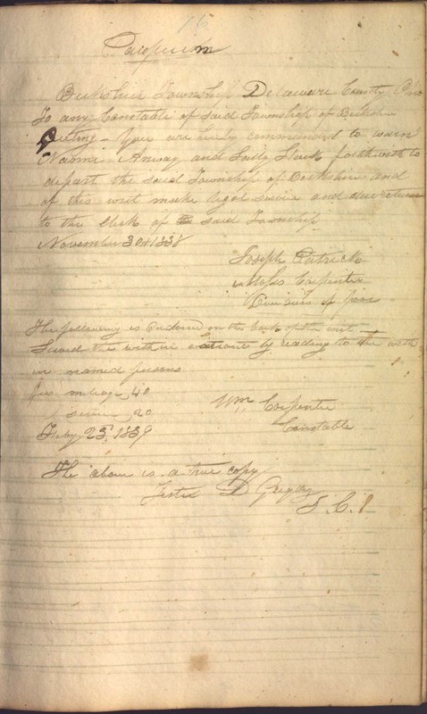 Record Book of Berkshire Township No. 2 1807-1843 (p. 89)