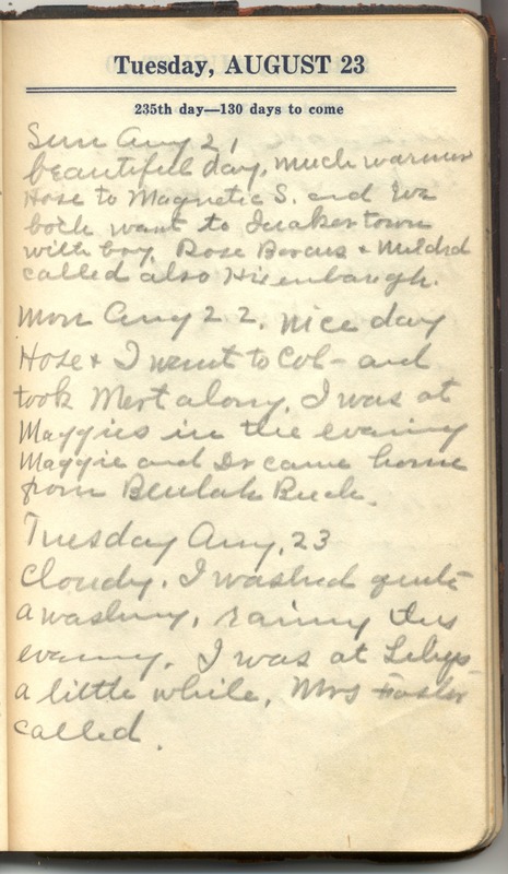 Roberta Hopkins' Diary 1927 (p. 237)