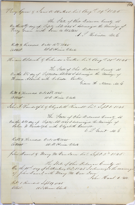 Marriage Records Vol.1 1835-1845 (p. 505)