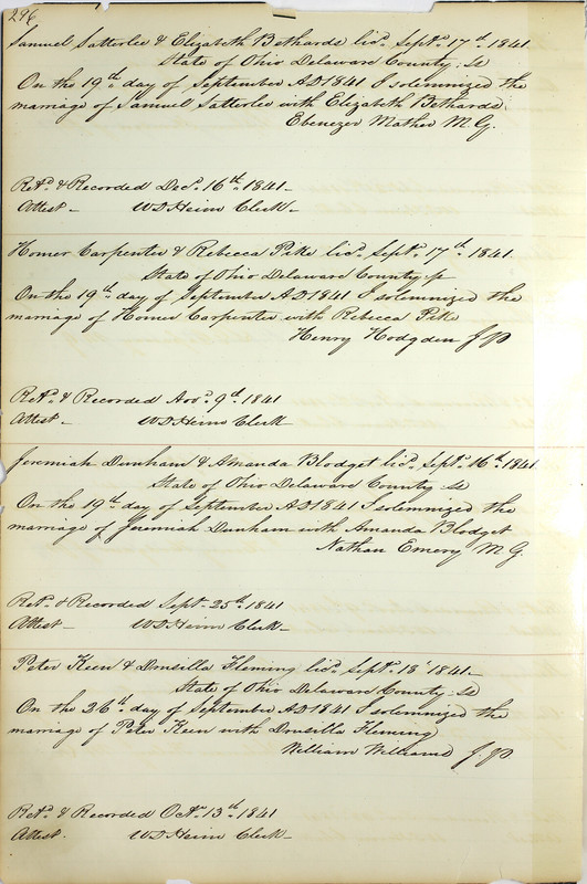 Marriage Records Vol.1 1835-1845 (p. 300)