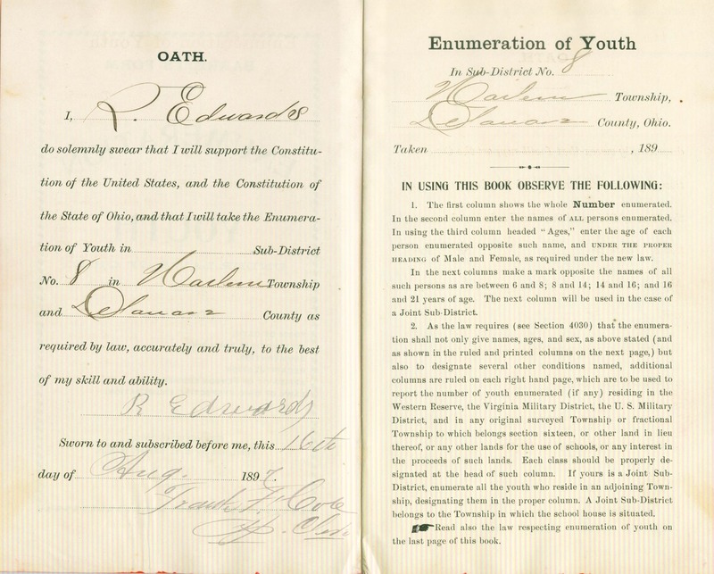 Harlem Township Enumeration of Youth Sub-District 8, July 24, 1897 (p. 3)