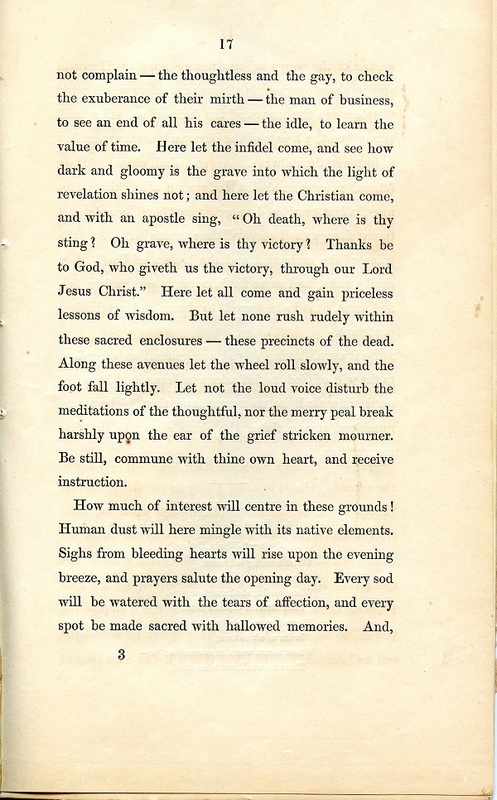 Rules and Regulations and Articles of Association of Oak Grove Cemetery (p. 20)