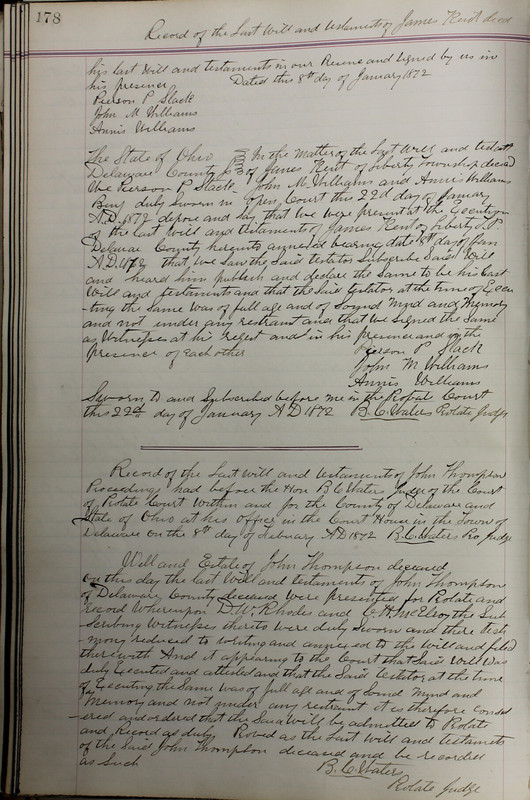 Delaware County Ohio Will Records Vol. 5 1869-1876 (p. 211)