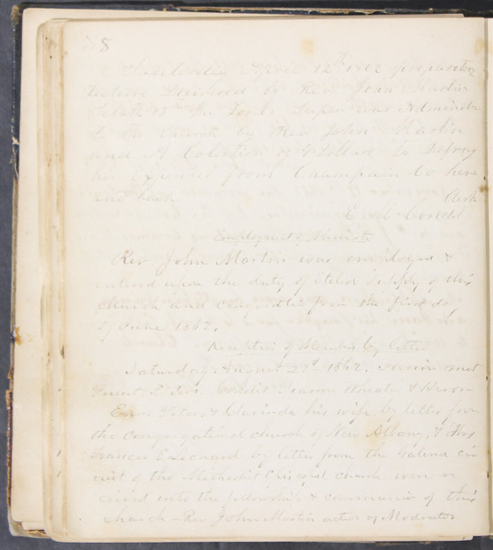 Sessional Records of the 1st Presbyterian Church of Trenton, Delaware Co., Ohio, 1831 (p. 44)