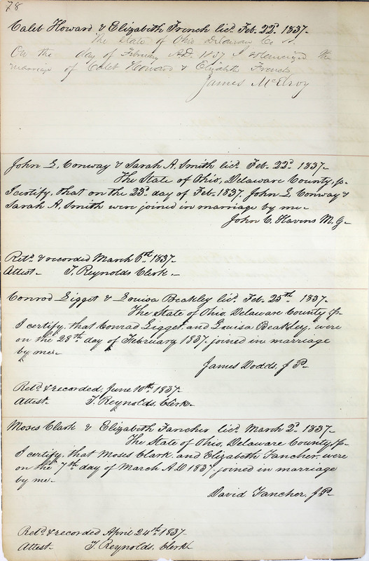 Marriage Records Vol.1 1835-1845 (p. 82)