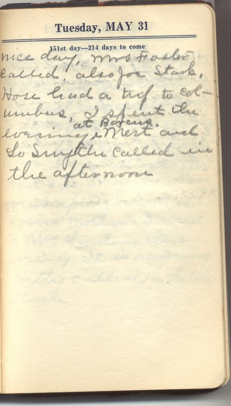 Roberta Hopkins' Diary 1927 (p. 157)