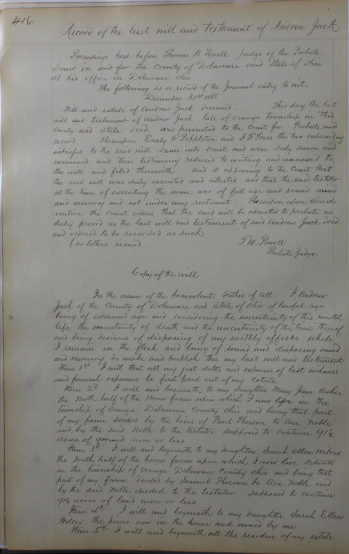 Delaware County Ohio Will Records Vol. 4 1859-1869 (p. 448)