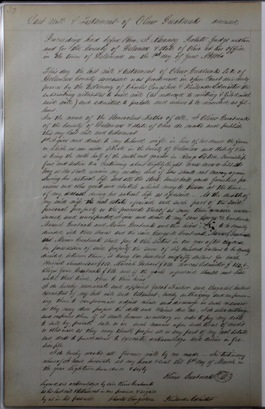 Delaware County Ohio Will Records Vol. 4 1859-1869 (p. 61)