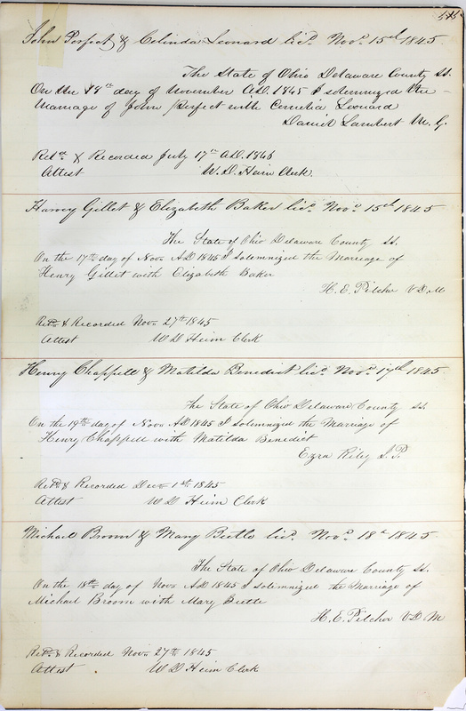 Marriage Records Vol.1 1835-1845 (p. 519)