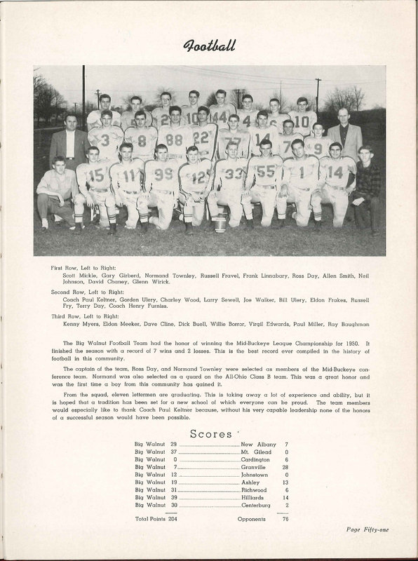 Big Walnut High School Yearbook. 1951: The Flame (56)