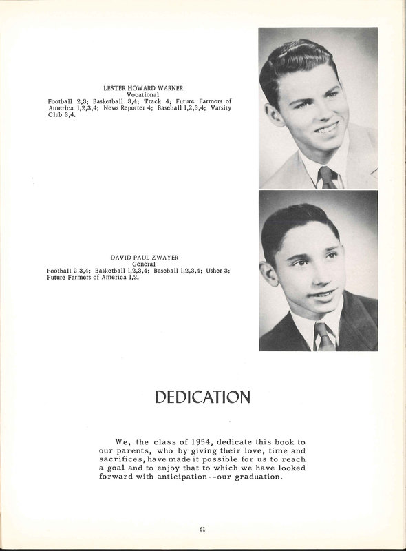 Big Walnut High School Yearbook. 1954: The Flame (p. 62)