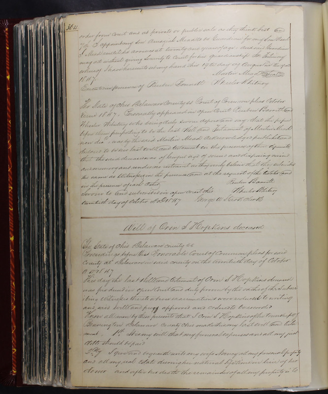 Delaware County Ohio Will Records Vol. 2 1835-1850 (p. 407)