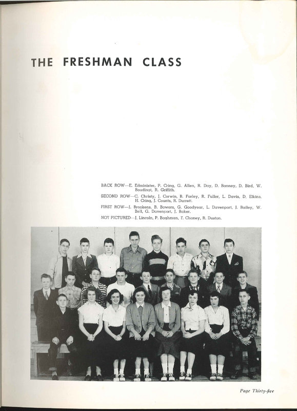 Big Walnut High School Yearbook. 1952: The Flame (p. 38)