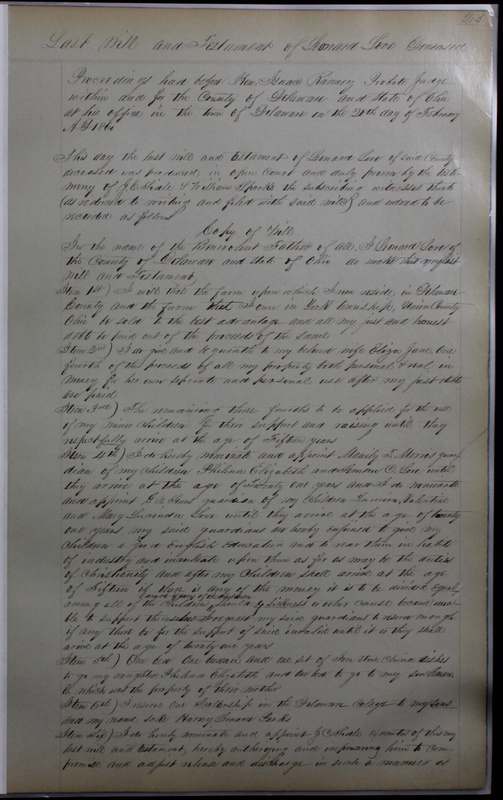 Delaware County Ohio Will Records Vol. 4 1859-1869 (p. 54)