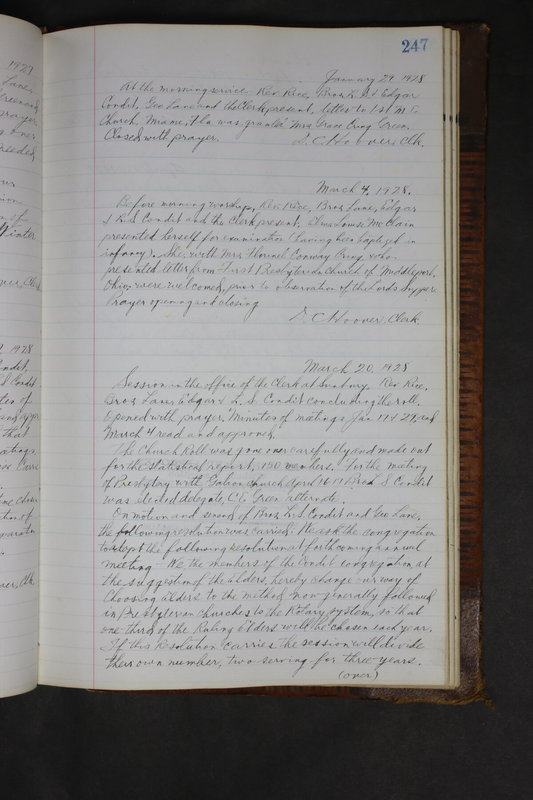 Sessional Records of the 1st Presbyterian Church of Trenton Delaware County Ohio 1873-1937 (p. 235)