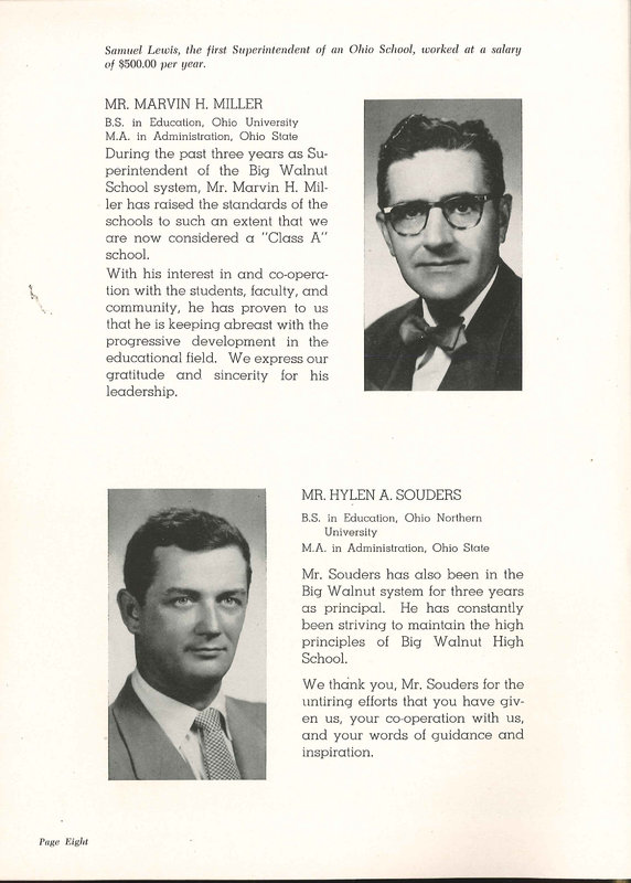 Big Walnut High School Yearbook. 1953: The Flame (p. 8)