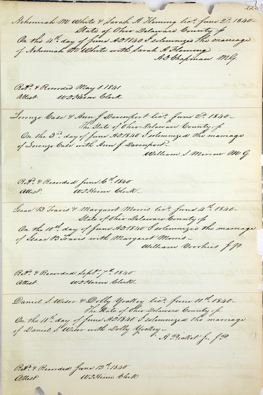 Marriage Records Vol.1 1835-1845 (p. 229)