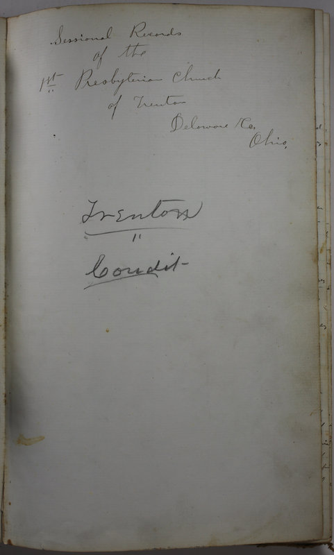 Sessional Records of the 1st Presbyterian Church of Trenton Delaware County Ohio 1873-1937 (p. 5)