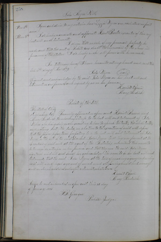 Delaware County Ohio Will Records Vol. 6 1876-1883 (p. 315)