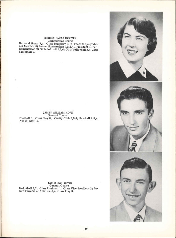 Big Walnut High School Yearbook. 1954: The Flame (p. 50)