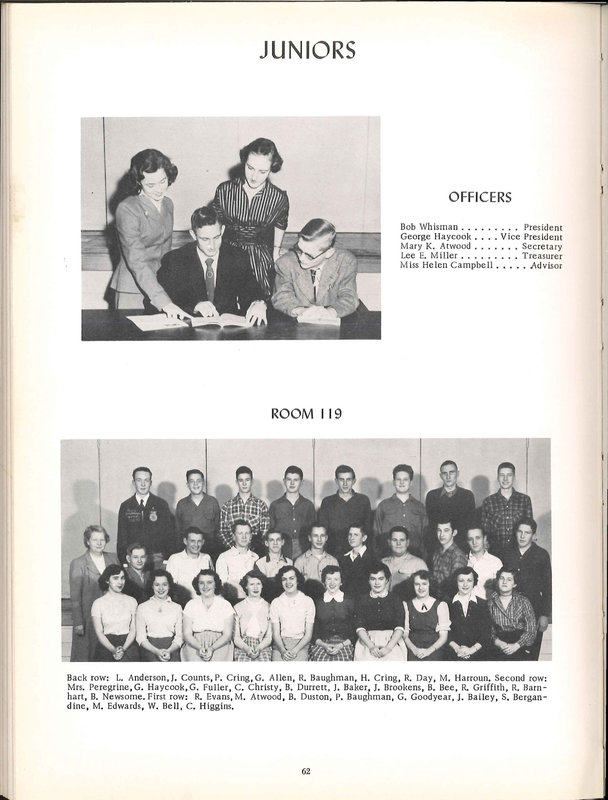 Big Walnut High School Yearbook. 1954: The Flame (p. 63)