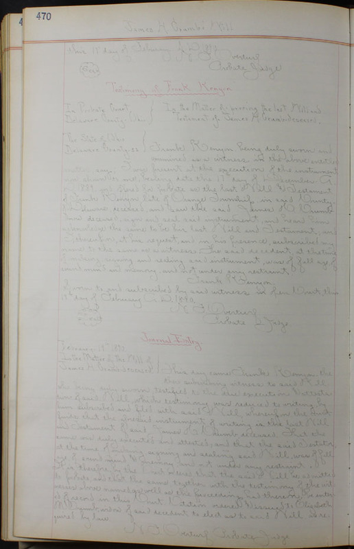 Delaware County Ohio Will Records Vol. 8 1887-1890 (p. 536)