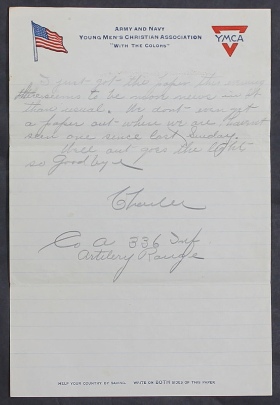 Charlie C. Bricker World War I Letters (p. 26)