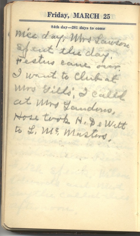 Roberta Hopkins' Diary 1927 (p. 90)