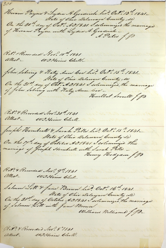 Marriage Records Vol.1 1835-1845 (p. 304)