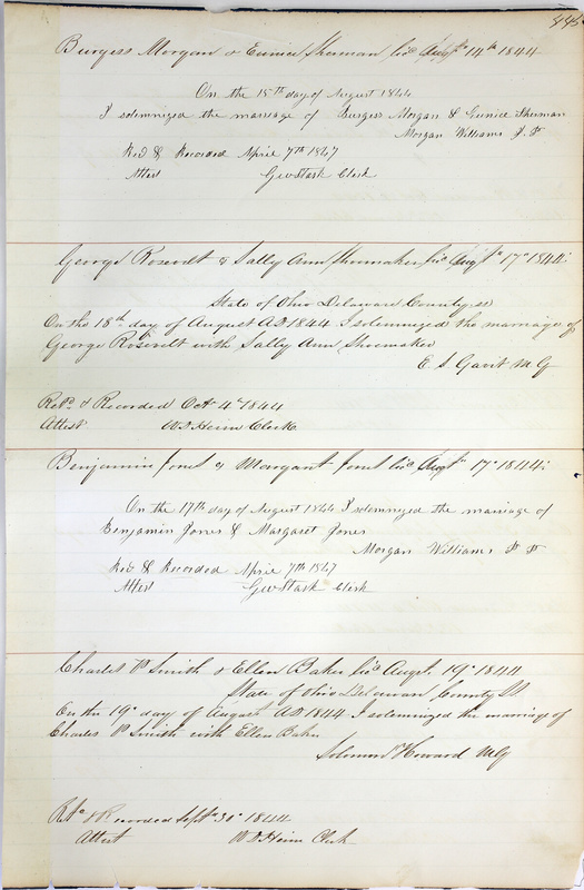 Marriage Records Vol.1 1835-1845 (p. 449)