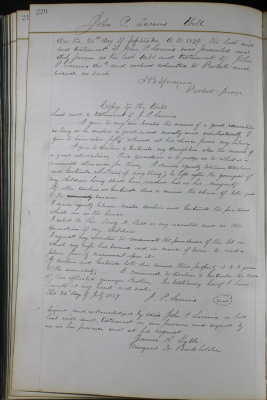 Delaware County Ohio Will Records Vol. 6 1876-1883 (p. 277)