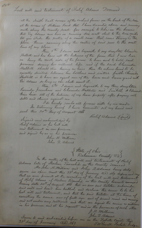 Delaware County Ohio Will Records Vol. 4 1859-1869 (p. 464)