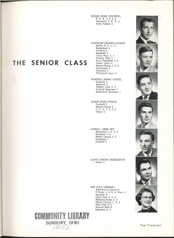 Big Walnut High School Yearbook. 1952: The Flame (p. 28)