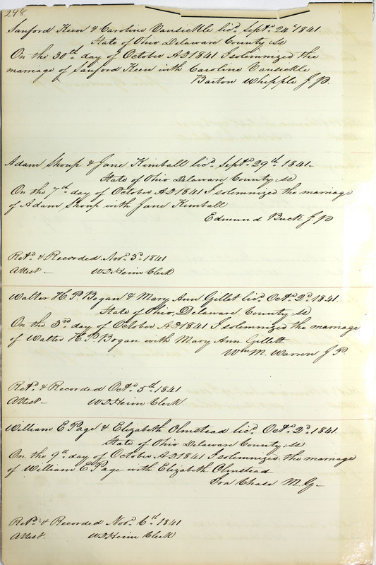 Marriage Records Vol.1 1835-1845 (p. 302)