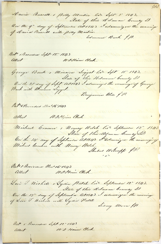 Marriage Records Vol.1 1835-1845 (p. 407)