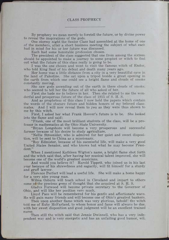 Annual of the Sunbury High School, Sunbury, Ohio. 1915 (p. 10)