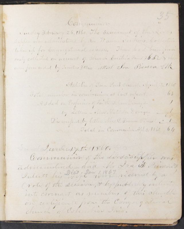 Sessional Records of the 1st Presbyterian Church of Trenton, Delaware Co., Ohio, 1831 (p. 41)