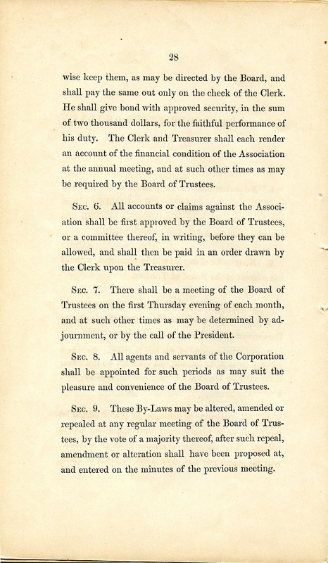 Rules and Regulations and Articles of Association of Oak Grove Cemetery (p. 31)