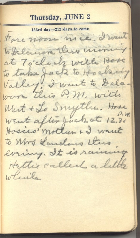 Roberta Hopkins' Diary 1927 (p. 159)