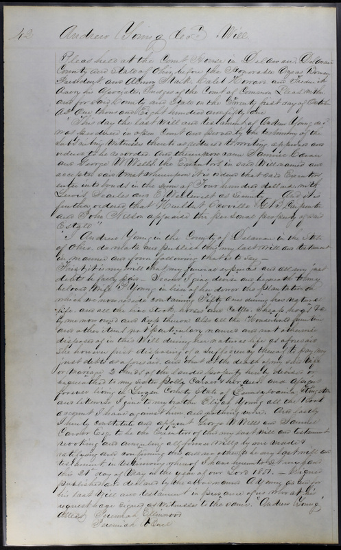 Delaware County Ohio Will Records Vol. 3 1850-1859 (p. 94)