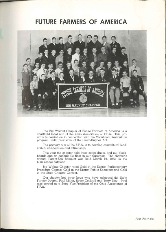 Big Walnut High School Yearbook. 1952: The Flame (p. 52)