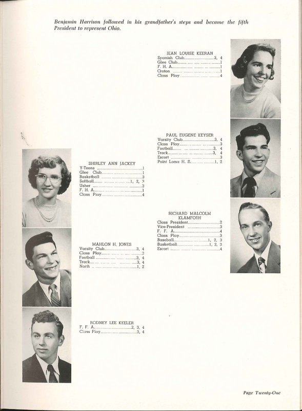 Big Walnut High School Yearbook. 1953: The Flame (p. 20)