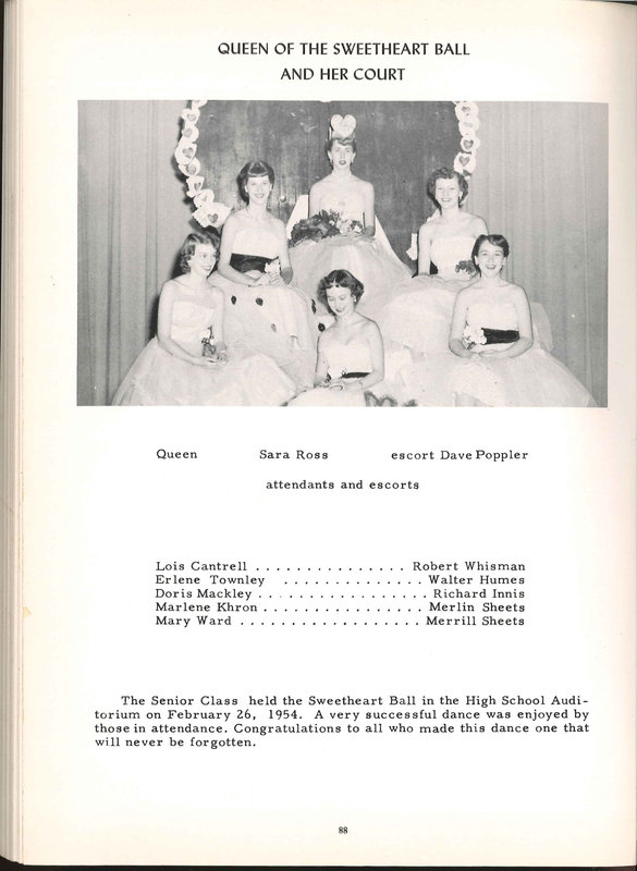 Big Walnut High School Yearbook. 1954: The Flame (p. 89)