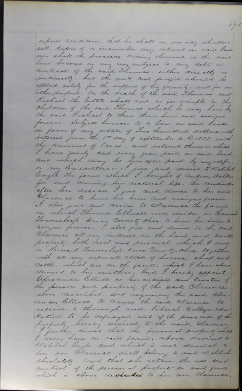 Delaware County Ohio Will Records Vol. 3 1850-1859 (p. 225)