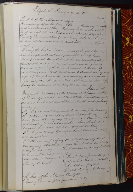 Delaware County Ohio Will Records Vol. 2 1835-1850 (p. 396)